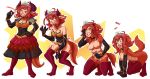  2019 8_breasts all_fours animal_humanoid big_breasts breast_expansion breasts canid canine canis chesshire clenched_teeth clothed clothing collar crown domestic_dog dragon_humanoid dress female hair half-closed_eyes happy horn humanoid legwear mammal mind_control nipples open_mouth pussy red_hair sequence solo stockings surprise teeth tiara tongue tongue_out torn_clothing transformation underwear 