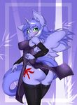  2017 anthro armwear blush butt clothing cutie_mark dress elbow_gloves equine fan_character female gloves green_eyes hi_res horn legwear mammal mariah_wolves my_little_pony nipple_bulge panties portrait pose solo stockings underwear winged_unicorn wings zzvinniezz 