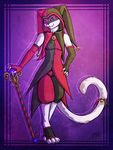  2012 4_toes anthro cat clothed clothing feline female mammal neotheta purple_eyes simple_background smile solo toes 