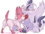  2016 animal_genitalia animal_penis anus backsack balls bdsm bondage bound butt canine_penis cum cum_in_ass cum_inside cum_on_balls cum_on_penis digital_media_(artwork) duo eeveelution erection eroborus eyes_closed fellatio feral fur gaping gaping_anus knot looking_pleasured male male/male markings mega_absol mega_evolution nintendo open_mouth oral penis perineum pok&eacute;mon raised_tail red_eyes red_penis restrained sex simple_background size_difference small_dom_big_sub socks_(marking) spread_anus spread_butt spreading sylveon video_games white_background white_fur 