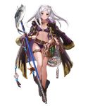  belt bikini boots braid breasts brown_eyes cleavage coat crown_braid female_my_unit_(fire_emblem:_kakusei) fire_emblem fire_emblem:_kakusei fire_emblem_heroes fish full_body gloves highres holding holding_weapon jewelry jpeg_artifacts long_coat long_hair looking_at_viewer lossy-lossless mayo_(becky2006) medium_breasts my_unit_(fire_emblem:_kakusei) navel necklace o-ring o-ring_bikini o-ring_top octopus official_art silver_hair smile solo standing starfish swimsuit transparent_background weapon 