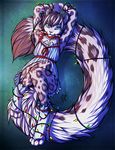  2012 4_toes anthro blue_eyes clothed clothing crossdressing digitigrade dress feline leopard lying mammal neotheta toes 
