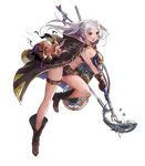  belt bikini boots braid breasts brown_eyes cleavage coat crown_braid female_my_unit_(fire_emblem:_kakusei) fire_emblem fire_emblem:_kakusei fire_emblem_heroes fish full_body gloves highres holding holding_weapon jewelry leg_up long_coat long_hair mayo_(becky2006) medium_breasts my_unit_(fire_emblem:_kakusei) navel necklace o-ring o-ring_bikini o-ring_top octopus official_art open_mouth smile solo swimsuit transparent_background weapon 