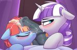  2017 animal_genitalia animal_penis balls blush cum cum_in_hair duo_focus earth_pony equine equine_penis eyes_closed female friendship_is_magic group hair hi_res hooves horn horse male mammal medial_ring multicolored_hair my_little_pony oral penis pony sex shinodage tongue tongue_out twilight_velvet_(mlp) two_tone_hair unicorn windy_whistles_(mlp) 