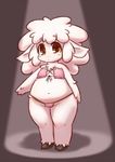  artist_request brown-eyes furry open_mouth sheep white_hair 