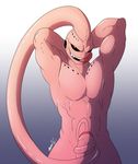  abs alien anthro biceps dragon_ball dragon_ball_z erection facux looking_at_viewer majin_buu male manly muscular nude open_mouth orange_eyes pecs penetration penis pose raised_arm sharp_teeth smile solo standing teeth thick_penis thick_thighs tongue tongue_out uncut urethral urethral_penetration 