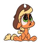  2017 alpha_channel animated applejack_(mlp) assasinmonkey blonde_hair cowboy_hat equine female feral friendship_is_magic hair hat horse mammal my_little_pony pony simple_background sitting solo transparent_background 