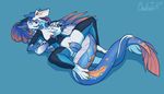  2017 anthro anthro_on_anthro areola barefoot blue_background blue_body blue_fur blue_hair blue_penis bottomless breasts capricorn cel_shading chazcatrix chest_tuft claws clitoris clothed clothed_sex clothing digital_media_(artwork) double_vaginal duo entwined_tails exposed_breasts eye_contact female female_on_top fin fingerless_gloves footless_socks from_behind_position fur giles_(chazcatrix) gills gloves hair hi_res horn hybrid lamia legwear looking_pleasured lying male male/female male_penetrating multi_penis multicolored_body multicolored_fur multicolored_hair murrkus nipple_piercing nipple_play nipples nude on_back on_top open_mouth orange_body orange_hair partially_clothed penetration penis piercing pussy reptile reverse_cowgirl_position scalie sergal sex shaded shadow simple_background snake spread_legs spreading tail_fin toe_claws tongue tongue_out tuft two_tone_hair vaginal vaginal_penetration white_body white_fur 