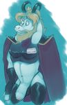  2016 abstract_background anthro armor asgore_dreemurr beard blonde_hair boss_monster cape caprine clothed clothing concupisco crown digital_drawing_(artwork) digital_media_(artwork) english_text facial_hair fur goat hair horn long_ears male mammal mostly_nude navel penis simple_background solo text undertale video_games white_fur 