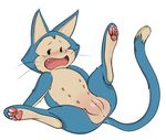 2017 anus blush dragon_ball female feral fur mammal nipples open_mouth presenting presenting_anus presenting_pussy puar pussy simple_background solo source_request spread_legs spreading unknown_artist white_background 