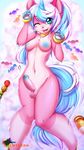  2016 5_fingers absurd_res anthro areola balls blue_eyes blue_hair blue_nipples breasts candy cat dickgirl digital_media_(artwork) equine erection feline food fur hair hi_res horn humanoid_penis hybrid intersex lego looking_at_viewer mammal multicolored_fur multicolored_hair multicolored_tail navel nipples one_eye_closed open_mouth partially_retracted_foreskin penis pink_nose rainbowscreen solo the_lego_movie uncut unicorn unikitty white_hair wink 