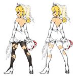  ass blonde_hair blue_eyes bridal_veil dress gloves highres mario_(series) multiple_views pantyhose princess_peach super_mario_bros. super_mario_odyssey taikodon tiara torn_clothes torn_legwear variations veil wedding_dress white_dress white_gloves 