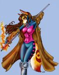  anthro boots breasts canine card clothing cosplay crossgender female footwear fox gambit_(character) hair invalid_tag mammal marvel pole simple_background suit trenchcoat x-men 