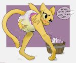  anthro diaper feces feline female katia_managan khajit mammal messy_diaper messyszop prequel soiling the_elder_scrolls video_games 