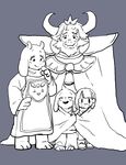  anthro asgore_dreemurr asriel_dreemurr caprine chara_(undertale) child cub cute family female fur goat happy human male mammal monster semi toriel undertale video_games white_fur young 