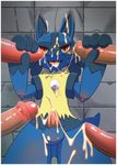  anthro balls blush cum cum_on_ear cum_on_face cum_on_leg cum_on_penis disembodied_penis erection gangbang glans group group_sex handjob hi_res humanoid_penis lucario male male/male mammal nintendo nude on penis pok&eacute;mon sex sweat tapering_penis tongue tongue_out uncut video_games wycicus 