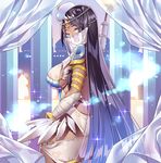  absurdres bad_id bad_pixiv_id black_hair breasts circlet dark_skin fate/grand_order fate_(series) green_eyes highres large_breasts long_hair looking_at_viewer mask may_(2747513627) scheherazade_(fate/grand_order) solo veil 