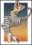  2026 anthro arms_above_head bangs bedroom_eyes big_breasts big_butt bikini bikini_bottom biped black_border black_hair blue_eyes border breasts bulging_breasts butt butt_pose cleavage clothed clothing colored digital_drawing_(artwork) digital_media_(artwork) feet felid female fur furry_tail gold_bikini gradient_background grey_stripes hair hand_above_head hand_behind_head hi_res humanoid_feet killmite legs_together long_bangs low-angle_view lying mammal markings mature_female multicolored_hair narrowed_eyes on_back orange_hair pantherine pawpads pinup plantigrade pose raised_tail seductive shaded short_hair simple_background solo straight_hair string_bikini striped_body striped_fur striped_markings striped_tail stripes swimwear tail tail_markings thick_thighs thin_tail tiger two-piece_swimsuit two_tone_hair under_boob watermark white_body white_fur 