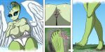 2:1 absurd_res anthro big_breasts breast_squish breasts celebi_(pokemon) crush deity duo feet female generation_1_pokemon hi_res landscape legendary_pokemon macro male male/female mew_(pokemon) ndrnight nintendo pokemon pokemon_(species) squish