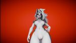 16:9 anthro breasts canid canid_demon canine demon female genitals hellaverse hellhound helluva_boss hi_res looking_at_viewer loona_(helluva_boss) lufacei mammal mythological_canine mythological_creature mythology solo tongue tongue_out vulva widescreen