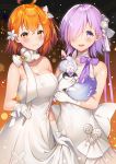  dress fate/grand_order female_protagonist_(fate/grand_order) fou_(fate/grand_order) mash_kyrielight tagme wedding_dress 