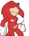  balls blush cum emerald-physics emerald_physics eyes_closed knuckles_the_echidna male penis red_body sega solo sonic_(series) sonic_team 