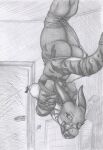  2_horns adhara angry anthro arms_tied artist_logo athletic athletic_anthro athletic_female bdsm bondage bound box breasts butt captured claws container crotch_rope door doorway dragon eyelashes female finger_claws fingers fully_bound gag gagged graphite_(artwork) hands_behind_back hands_tied hi_res horn inside legs_tied logo looking_back medium_breasts monochrome muffled mythological_creature mythological_scalie mythology neck_tied nipple_clamp nipples nude nude_anthro nude_female pupils rear_view restrained restraints rope rope_bondage rope_harness scalie slit_pupils solo spiritalpha submissive submissive_anthro submissive_female suspension suspension_bondage tail tail_bondage tail_tied tape tape_gag thick_thighs traditional_media_(artwork) upside_down wingless_dragon 