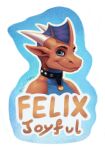 absurd_res anthro badge collar ears felix_joyful hi_res id kobold male scalie thejoyfuldragon
