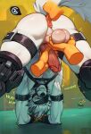 2026 anal anthro ass_up balls canid canine canis cybernetic_leg cybernetic_limb detailed_background eye_patch eyewear genitals hair hi_res humanoid_genitalia humanoid_penis male mammal masturbation mihoyo oral penis poofroom rimming sex solo solo_focus tail thiren von_lycaon wolf zenless_zone_zero