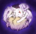  2013 canine eyes_closed feral fox fur inner_ear_fluff mammal neotheta paws poof smile solo white_fur 