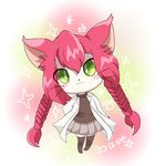  artist_request cat cat_busters furry green_eyes long_hair pink_hair smile 