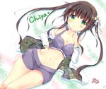  :q bangs bare_shoulders bikini_top blunt_bangs blush breasts brown_hair camouflage character_name cleavage collarbone commentary_request eyebrows_visible_through_hair finger_to_face flower gochuumon_wa_usagi_desu_ka? green_eyes grey_bikini_top grey_shorts hair_flower hair_ornament hair_ribbon halter_top halterneck heart hinata_yuu_(atelierhinata) jacket long_hair long_sleeves looking_at_viewer medium_breasts multicolored multicolored_background navel off_shoulder pocket ribbon shadow short_shorts shorts sidelocks signature solo stomach striped striped_ribbon tongue tongue_out twintails ujimatsu_chiya white_jacket white_ribbon 