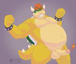  anthro areola balls barazoku biceps bowser claws erection fist flexing hair horn king koopa looking_at_viewer male mario_bros moonstone muscular nintendo nipples nude overweight pecs penis red_eyes royalty scalie sharp_claws sharp_teeth shell smile solo spikes standing teeth thick_thighs triceps uncut video_games 