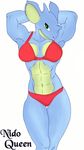  anthro bikini breasts clothing female female_body furchan invalid_tag muscle_girl muscular nido nidoqueen nintendo pok&eacute;mon pokemon_girls pose sexy_pokemon swimsuit video_games 