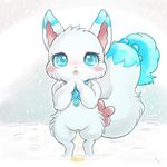  anthro arctic_fox big_tail blue_eyes blue_fur blush bracelet canine cute dipstick_tail edit female fluffy fluffy_tail fox fur jewelpet jewelry larimar long_tail mammal multicolored_fur multicolored_tail necklace sanrio scrunchy semi-anthro simple_background snow snowflake solo two_tone_fur urine white_fur のうせん 
