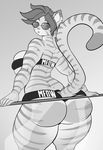  2017 anthro big_breasts big_butt breasts butt cat clothed clothing feline female invalid_tag jaeh loree mammal skimpy solo voluptuous 