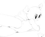  anthro cartoon_network clothed clothing female horn humanoid looking_at_viewer lying monochrome musikalgenius penny_fitzgerald shape_shifter simple_background solo the_amazing_world_of_gumball white_background wings 