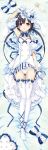  animal_ears bunny_ears cleavage cura dakimakura hayase_fukami lose maitetsu pantsu skirt_lift thighhighs 