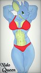  anthro anthro_pokemon bikini clothed clothing female invalid_tag muscle_girl muscular nidoking nidoqueen nintendo pok&eacute;mon swimsuit video_games 