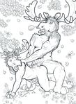  all_fours anal anal_penetration cervine deer doggystyle from_behind_position male male/male mammal moose penetration sex skawinski 