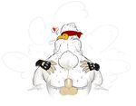  anal anal_penetration anus avian balls beak big_butt bird butt chicken chicken_(nuclear_throne) clothing cowgirl_position drooling feathers gloves nuclear_throne on_top penetration penis saliva sex sharp_teeth slightly_chubby smile sweat teeth video_games woofacid 