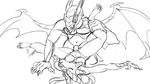  animated anthro armor balls breasts double_vaginal dragon duo erection female greyscale helmet horn kuroame male male/female monochrome multi_penis nipples penetration penis pussy sex sketch spread_legs spreading vaginal vaginal_penetration wings 