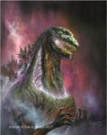  bob_eggleton dinosaur energy giant_monster glowing godzilla godzilla_(series) kaijuu monster mutant no_humans shin_godzilla spikes steam toho_(film_company) 