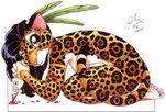  2000 blood feline female greed_eyes jaguar knife mammal michelle_light solo 