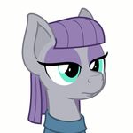  2017 animated earth_pony equine female feral friendship_is_magic green_eyes hair horse mammal maud_pie_(mlp) my_little_pony pony portrait purple_hair simple_background solo white_background zutheskunk 