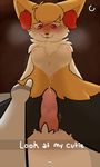  bee_the_cat braixen breasts brown_eyes cum cum_on_stomach english_text erection female first_person_view fur grey_fur male male/female nintendo penis pok&eacute;mon qtipps red_fur snapchat text video_games white_fur yellow_fur 