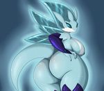  2017 alolan_sandslash anthro armwear big_butt breasts butt clothing female hand_on_butt hi_res looking_at_viewer nintendo pok&eacute;mon pok&eacute;morph regional_variant solo suirano video_games 