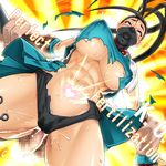  1girl abs antenna_hair black_hair breasts defeat fucked_silly fushisha_o heart ibuki_(street_fighter) impregnation large_breasts long_hair ninja ponytail restrained school_uniform sex solo solo_focus street_fighter street_fighter_v tears toned torn_clothes vaginal 