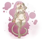  absurd_res anthro areola big_breasts blue_eyes blush breasts cat feline female hair hi_res inverted_nipples long_hair mammal msvondran navel nipples nude pussy smile solo white_hair 