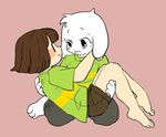  anthro asriel_dreemurr caprine chara_(undertale) child cub cute female fur goat holding_(disambiguation) hug human male male/female mammal semi undertale video_games white_fur young 